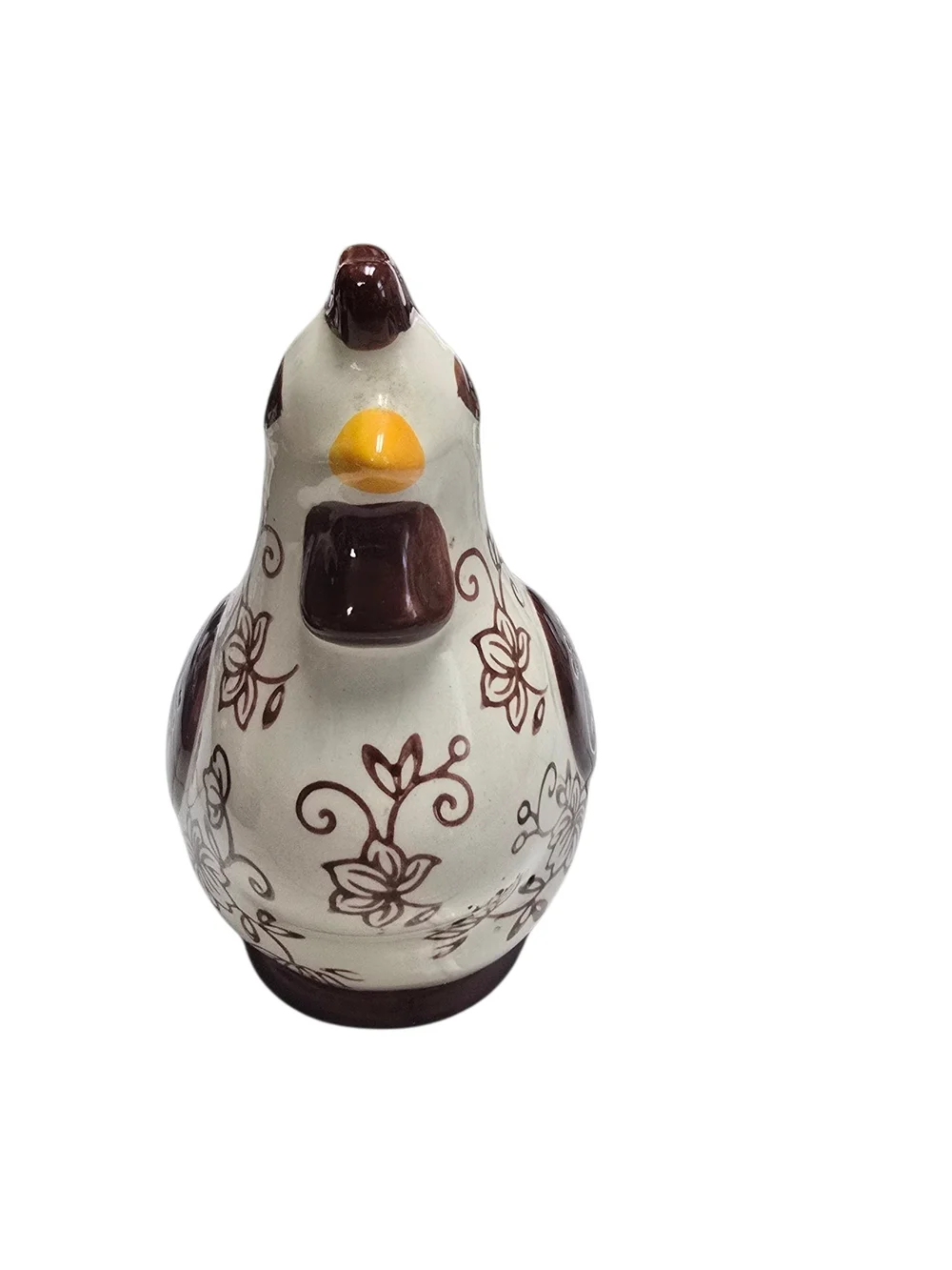 Temp-tations Floral Lace Chicken Measuring Spoon Holder Ceramic Farmhouse Decor